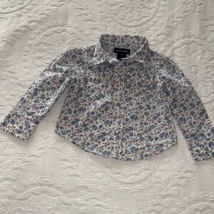 Gently Loved Ralph Lauren Kids Floral Button Down Western Style Shirt